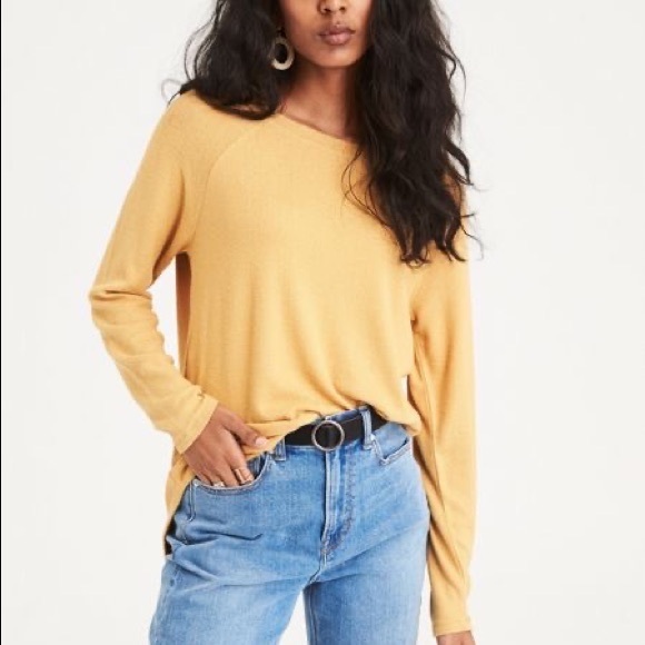 American Eagle Soft Sexy Plush Mustard 